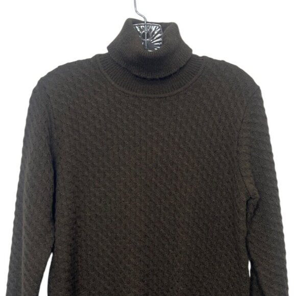 Morgan City Cashmere Blend Turtleneck Sweater Womens Large Brown New WOT - Picture 3 of 7